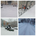 💚 Доброго чистого утра всем! ❄❄❄. Уборка снега после ночного снегопада.